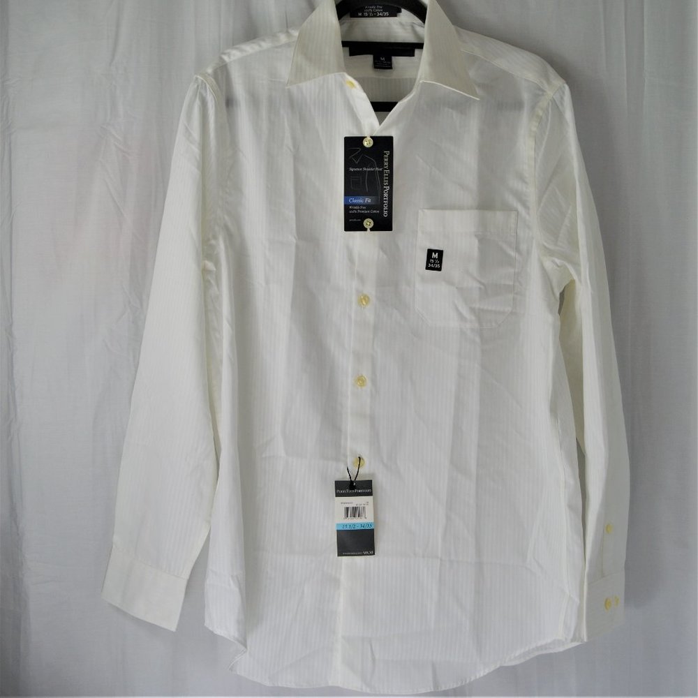 Perry Ellis Portfolio Men's White Dress Shirt